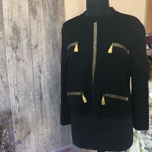 St. John Top Sweater VINTAGE Size Large Black